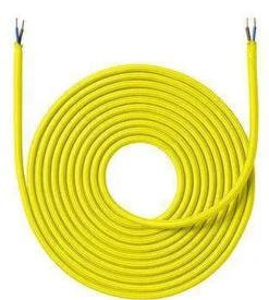 Kabler>Nielsen Light Stoffledning 4 meter uten jord - Gul