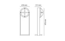 Pullert>Sg Armaturen As Stolpe til Solo, Tanto, Uno og Primo vegglampe - Grafitt