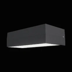 Utelamper Med Opp/Ned Lys>Norlux Subra square vegglampe opp/ned utendørs 2x4,5W IP54 - Mørk Grå