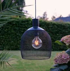 Solcellebelysning|Takpendler Ute>Star Trading Sunlight solcelle pendel large utendørs m/sensor - Svart