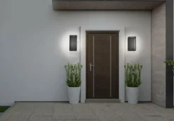 Utelamper - Veggskjold / Plafond>Nowodvorski Symmetry vegglampe utendørs IP54 7W - Svart