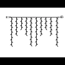 Lysslyngesystem Led - Star Trading>Star Trading System led istapp 2 meter ekstraenhet varmhvit - Svart