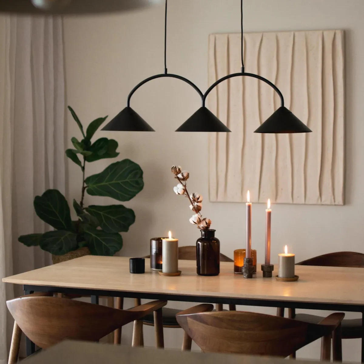 Kjøkkenbelysning Tak|Takpendler>Globen Lighting Takpendel Curve 3 - Svart