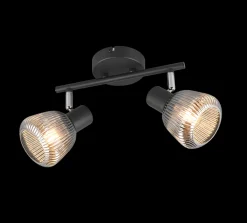 Kjøkkenbelysning Tak|Takpendler>Trio Lighting Tarifa taklampe 2-lys Svart