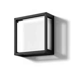Utelamper - Veggskjold / Plafond>LOOM Design Thor vegglampe IP65 12W utendørs - /Frostet glass Svart
