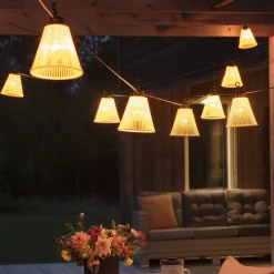 Lysslynger|Lysslynger>Konstsmide Tilleggsslynge 10 lys med gule skjermer - Amber Svart