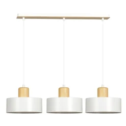 Kjøkkenbelysning Tak|Takpendler>Emibig Torin trippel takpendel - Hvit/Tre Hvit / Tre