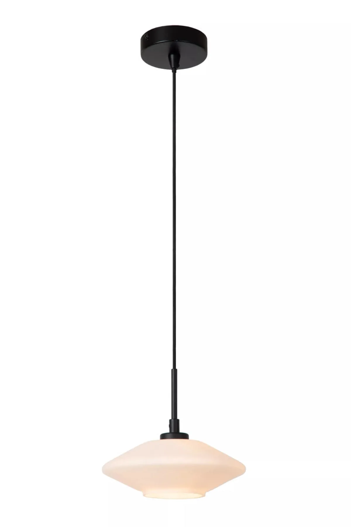 Kjøkkenbelysning Tak|Takpendler>Lucide Trevor takpendel 20 cm - Svart/Opal Svart / Opal