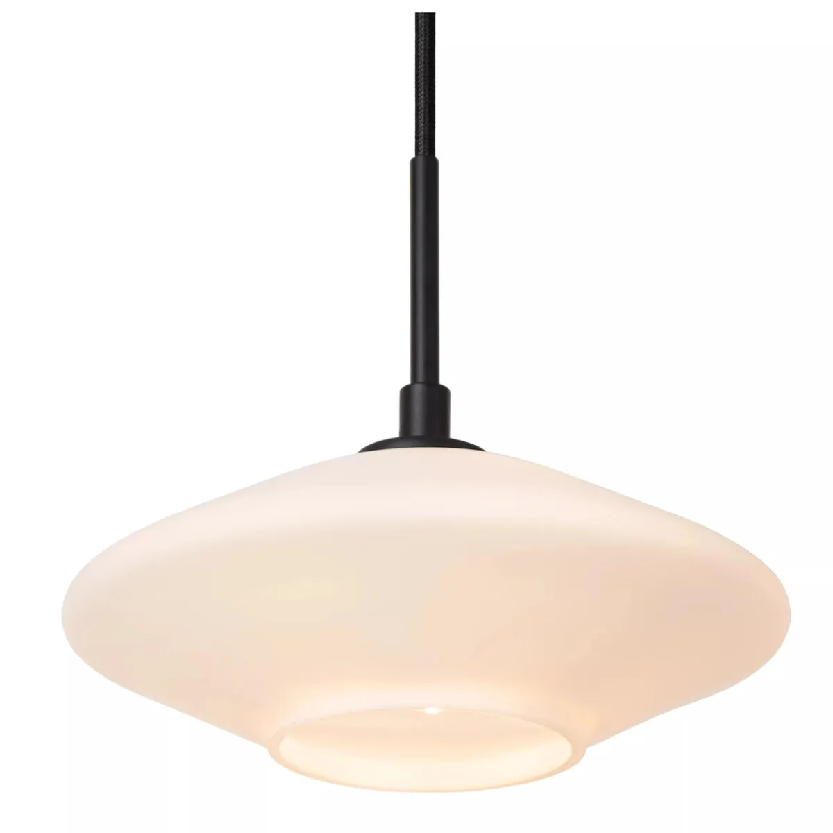 Kjøkkenbelysning Tak|Takpendler>Lucide Trevor takpendel 20 cm - Svart/Opal Svart / Opal