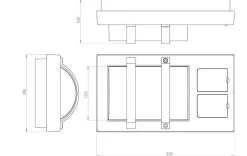 Utelamper - Veggskjold / Plafond>Sg Armaturen As Trio Socket 11W LED 3000K Ra>80 m/stikkontakt Grafitt