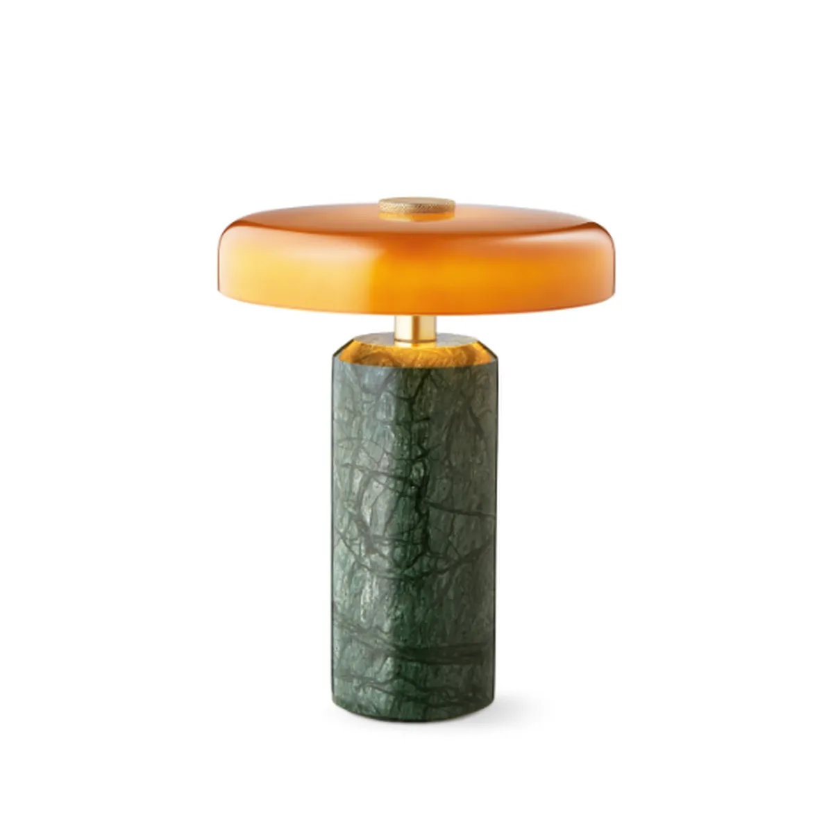 Oppladbare Bordlamper>Design by Us Trip oppladbar bordlampe - Moss marmor/Orange blank skjerm