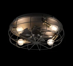 Takvifter>Reality Trondheim takvifte 4 lys m/fjernkontroll - Svart/Gullfarget Svart / Gull