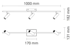 Kjøkkenbelysning Tak|Spotter & Skinner>Sg Armaturen As Tube Micro Track taklampe 18W 2000-2800K dim to warm