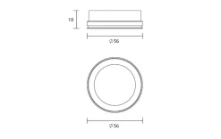 Zip Spotskinner>Sg Armaturen As Tube mini Ø59mm Baffel - farget Gull