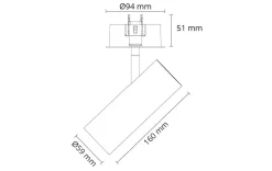 Kjøkkenbelysning Tak|Spotter & Skinner>Sg Armaturen As Tube Mini innfelt takspot 14W 3000K dimbar