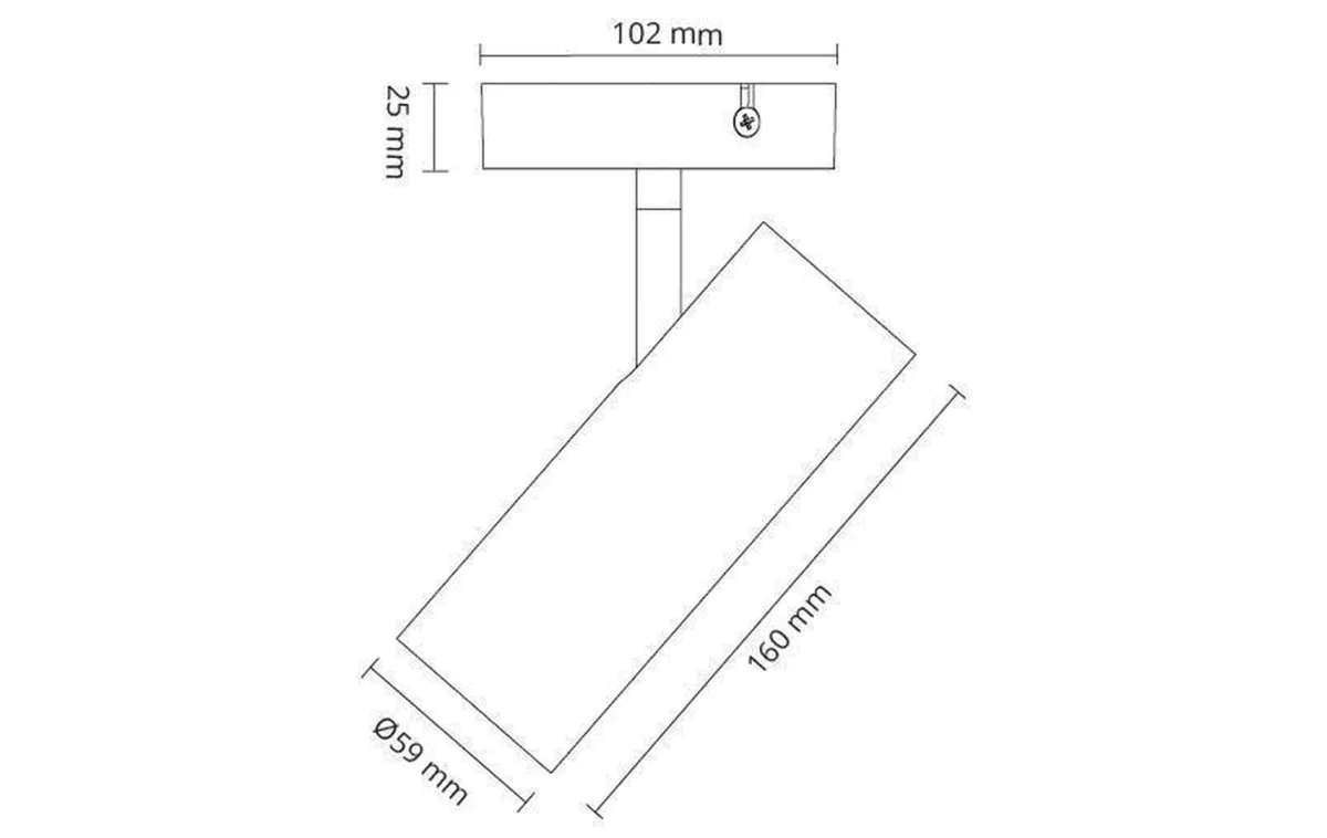Kjøkkenbelysning Tak|Spotter & Skinner>Sg Armaturen As Tube Mini S takspot 17W LED 3000K dimbar