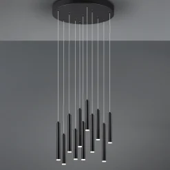 Kjøkkenbelysning Tak|Takpendler>Trio Lighting Tubular takpendel Rondell - Svart