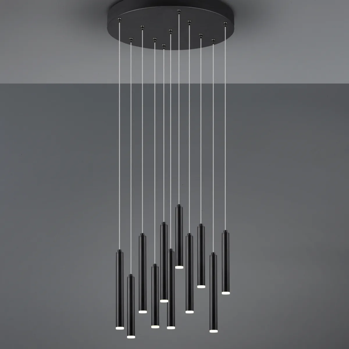 Kjøkkenbelysning Tak|Takpendler>Trio Lighting Tubular takpendel Rondell - Svart