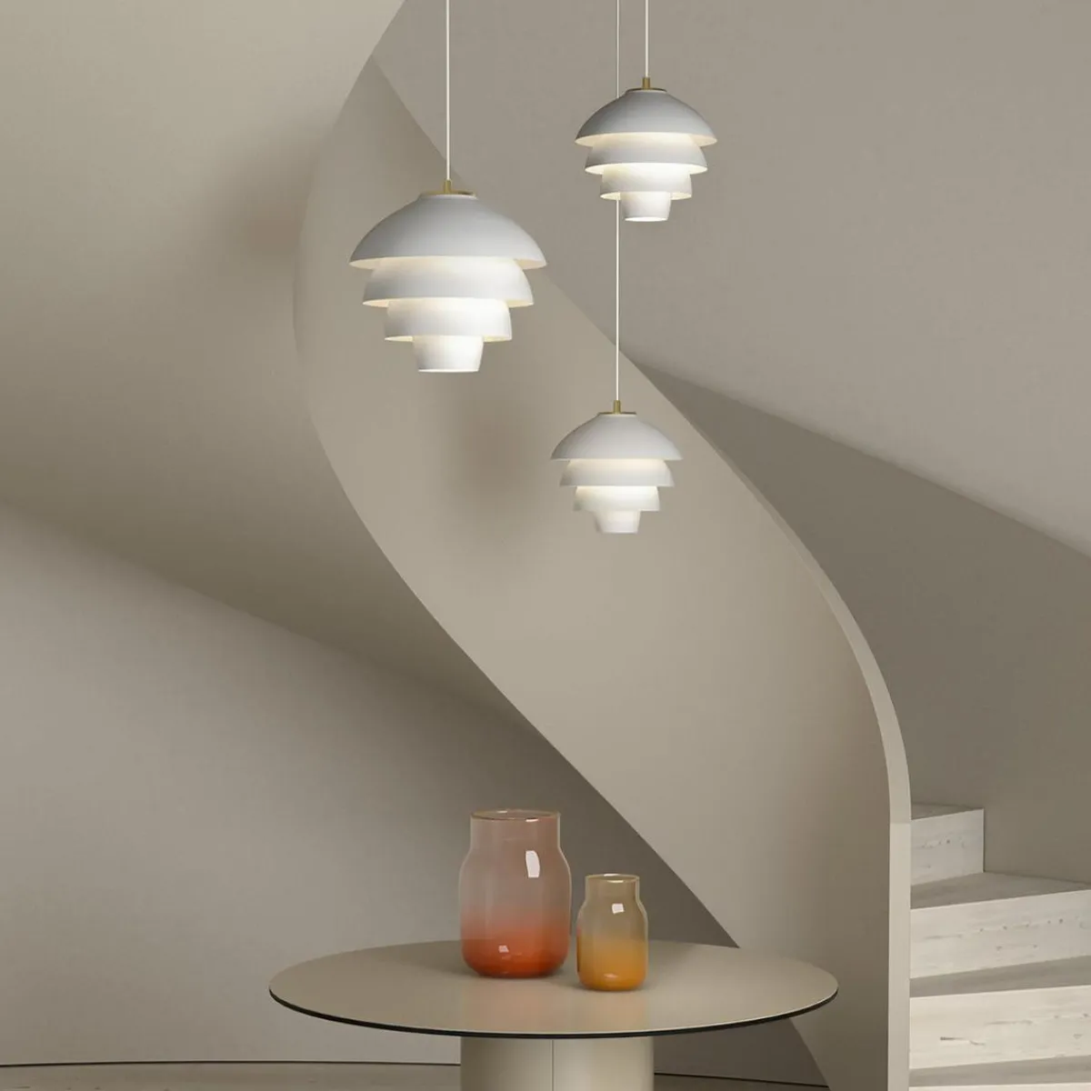 Kjøkkenbelysning Tak|Takpendler>Belid Valencia takpendel 31,8 cm Hvit / Messing