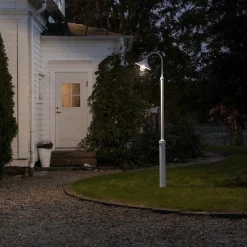 Lyktestolper>Konstsmide Vega stolpe 240 cm - Hvit