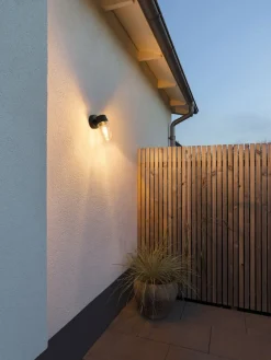 Utelamper - Klassiske Vegglamper>Konstsmide Vega vegglampe utendørs IP54 E27 - Svart