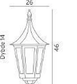 Lightup-Pris|Utelamper - Veggskjold / Plafond>Norlys Venedig 261 Svart