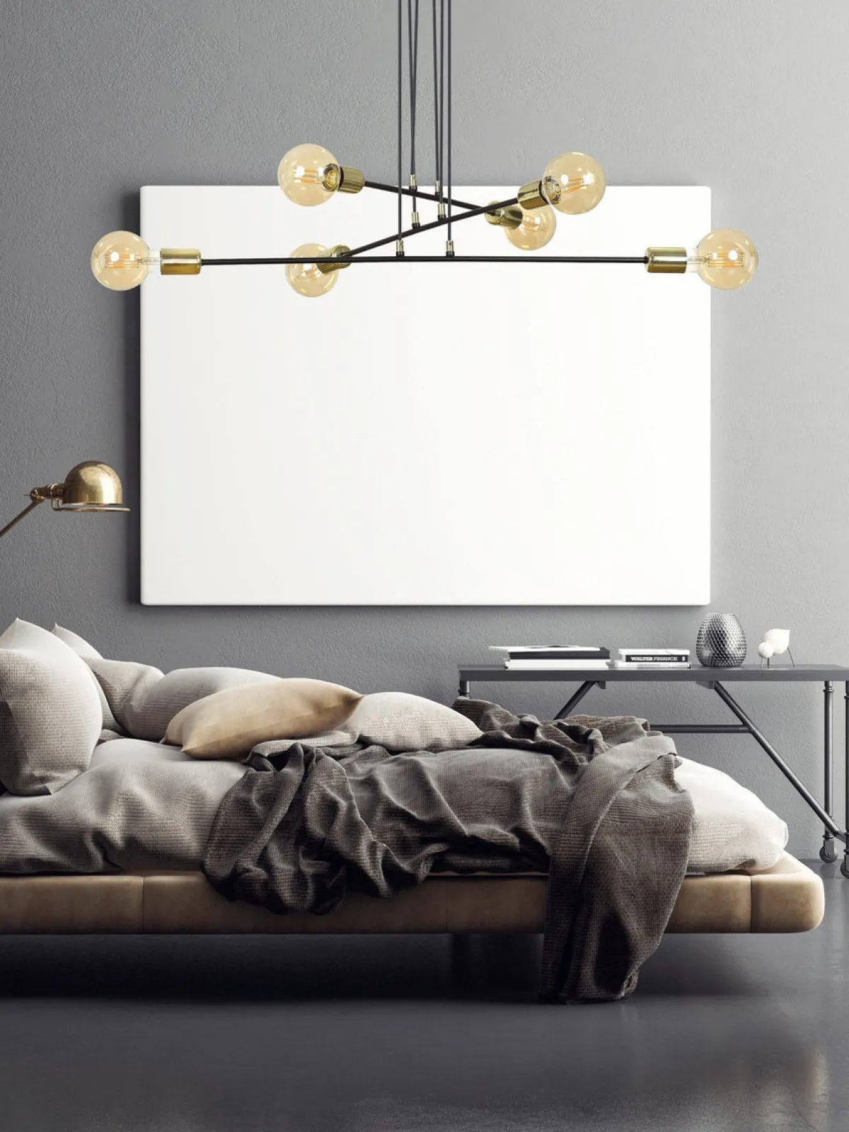 Kjøkkenbelysning Tak|Takpendler>Emibig Vesio takpendel 6 lys - Svart/Gullfarget Svart / Gull