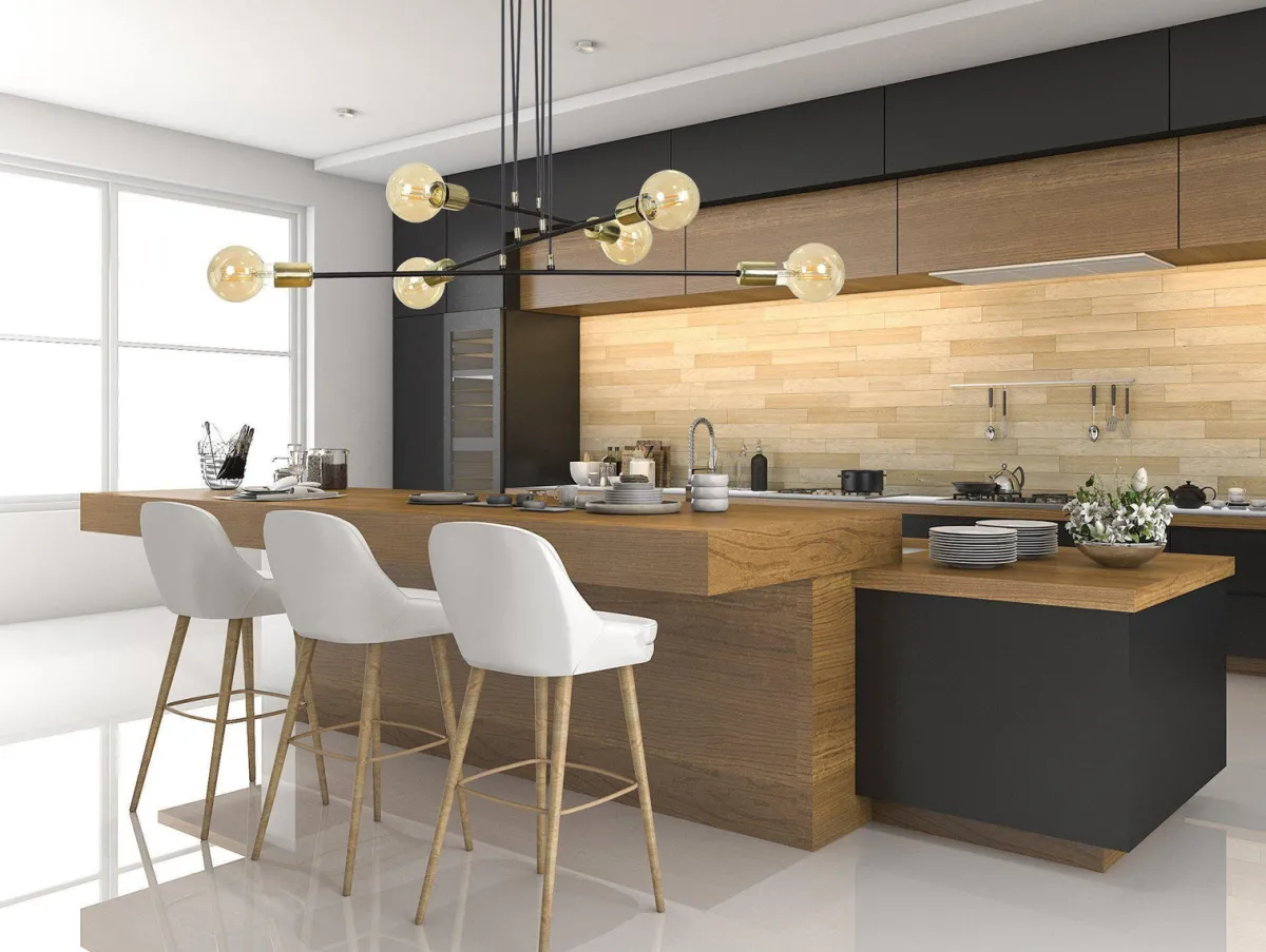 Kjøkkenbelysning Tak|Takpendler>Emibig Vesio takpendel 6 lys - Svart/Gullfarget Svart / Gull