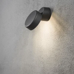 Utelamper - Veggskjold / Plafond>Konstsmide Vicenza vegglampe utendørs IP44 4W - Svart