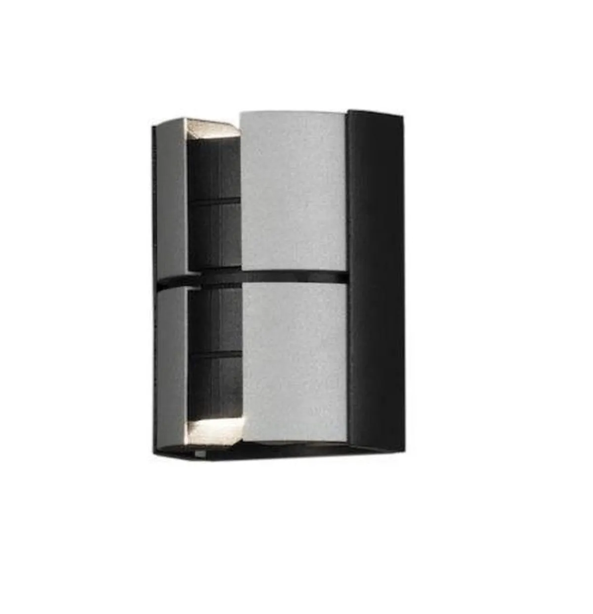 Utelamper Med Opp/Ned Lys>Konstsmide Vidar vegglampe utendørs opp/ned 2x5W - Svart/Sølv Svart / Sølv