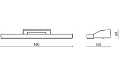 Lightup-Pris|Baderomsbelysning Vegg>Sg Armaturen As View vegglampe baderom 46 cm 3000K 16W IP44 m/stikkontakt