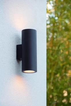 Utelamper Med Opp/Ned Lys>Lucide Volantis vegglampe utendørs opp/ned IP54 E27 - Svart