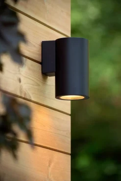 Utelamper Med Opp/Ned Lys>Lucide Volantis vegglampe utendørs ned IP54 E27 - Svart