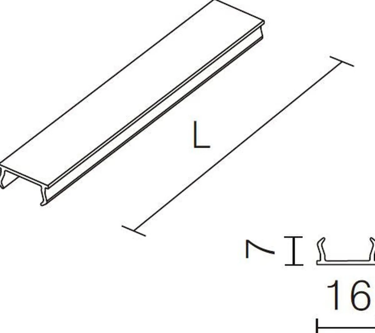 Kjøkkenbelysning Tak|Vox Spotskinner>NorDesign Vox dekklist til skinne 1 meter - Svart