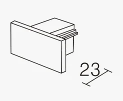 Kjøkkenbelysning Tak|Vox Spotskinner>NorDesign Vox endestykke 1 stk - Svart