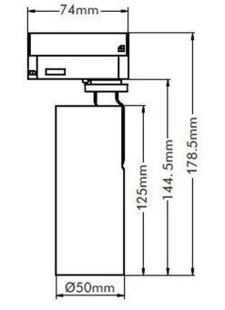 Kjøkkenbelysning Tak|Vox Spotskinner>NorDesign Vox Ezra spot 10W 2700K RA90 Dimbar (1T) - Hvit