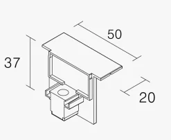Kjøkkenbelysning Tak|Vox Spotskinner>NorDesign Vox high endestykke innfelt, Hvit