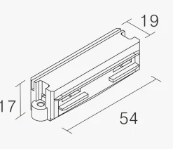 Kjøkkenbelysning Tak|Vox Spotskinner>NorDesign Vox high rettskjøt innfelt, Svart