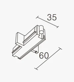 Kjøkkenbelysning Tak|Vox Spotskinner>NorDesign Vox rettskjøt - Svart