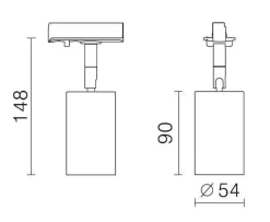 Kjøkkenbelysning Tak|Vox Spotskinner>NorDesign Vox Secco spot jet black (1T) - Svart