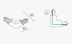 Kjøkkenbelysning Tak|Vox Spotskinner>NorDesign Vox vinkelskjøt o - Pure White Hvit