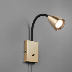 Leselamper>Trio Lighting Wanda vegglampe - Messing