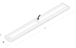 Kjøkkenbelysning Tak|Lysarmaturer & Led Panel>Sg Armaturen As Wave 1200 takarmatur 42W 4000K IP44 IK06 - Hvit