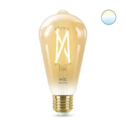 Led-Smartlyspærer|Led-Pærer Smart E27 Sokkel>WiZ E27 Lyspære filament St64 6,7W Wifi - Justerbar fargetemperatur 2000-5000 Kelvin