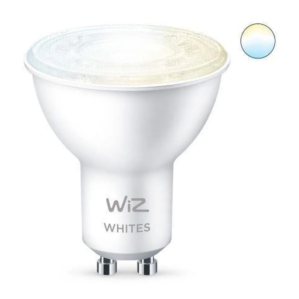 Led-Smartlyspærer|Led-Pærer Gu10 Sokkel>WiZ GU10 Lyspære 4,9W Wifi - Justerbar fargetemperatur 2700-6500 Kelvin