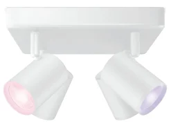 Kjøkkenbelysning Tak|Wiz>WiZ Smart Imageo 4 lys spot 4x5W 2700-6500K RGB Fullfarge Wîfi - Hvit