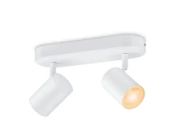 Kjøkkenbelysning Tak|Wiz>WiZ Smart Imageo dobbel spot 2x5W 2700-6500K RGB Fullfarge Wîfi - Hvit