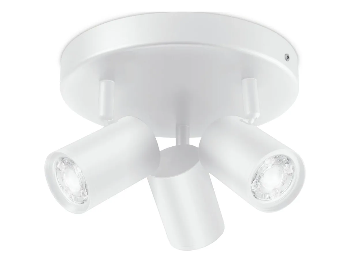 Kjøkkenbelysning Tak|Wiz>WiZ Smart Imageo rund 3 lys spot 3x5W 2700-6500K RGB Fullfarge Wîfi - Hvit