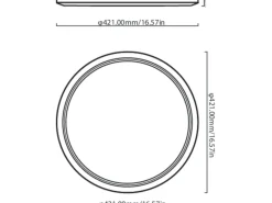 Kjøkkenbelysning Tak|Wiz>WiZ Smart Superslim taklampe 22W 2700-6500K RGB fullfarge 42 cm Wîfi - Svart