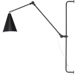 Interiørlamper|Leselamper>By Rydens Yukon vegglampe lang - Matt Svart